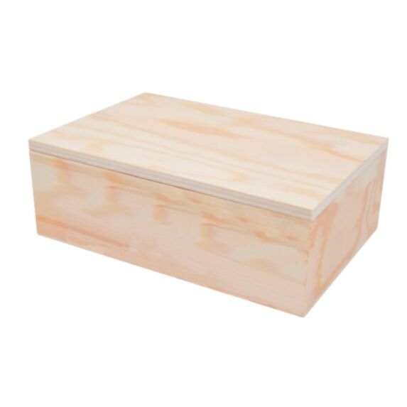 Boîte à sucre 20 x 13 x 7 cm bois naturel à décorer - HOMEA