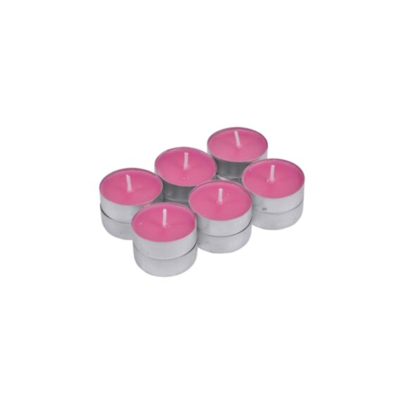 Set de 12 bougies chauffe-plat parfum orchidée 7,8x1,4cm rose - HOMEA
