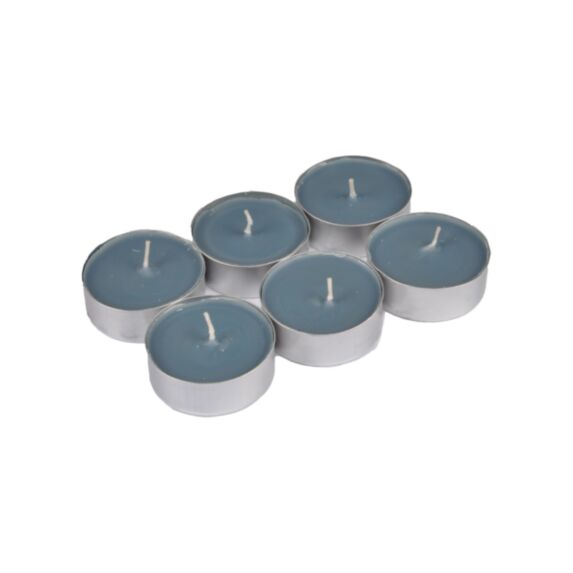 Set de 6 bougies maxi chauffe-plat parfum patchouli 11x18,5cm bleu - HOMEA