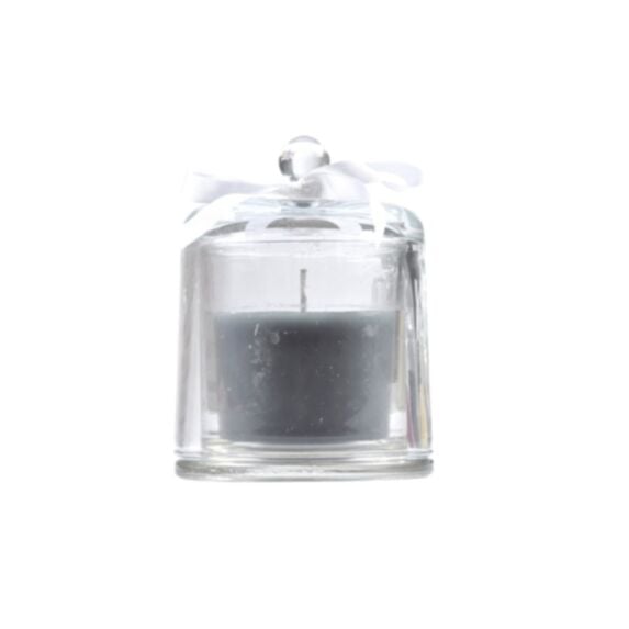 Bougie cloche paraffine 9x12cm marron musc - HOMEA