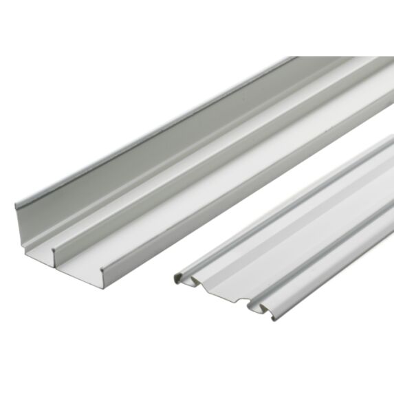 Kit rails haut/bas pour porte coulissante blanc - OPTIMUM