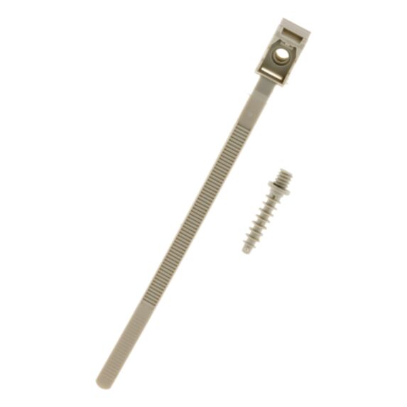 100 colliers a embase Ø16-32 mm + chevilles gris - INOTECH