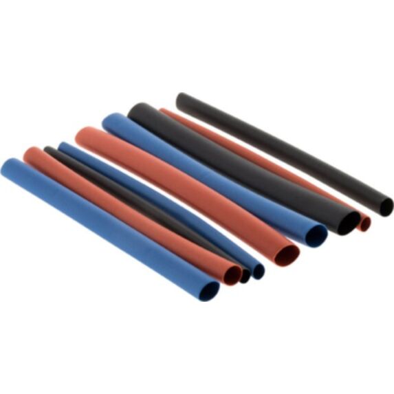 18 gaines thermorétractables fils de Ø1.6 à 5 mm 3 couleurs - ZENITECH