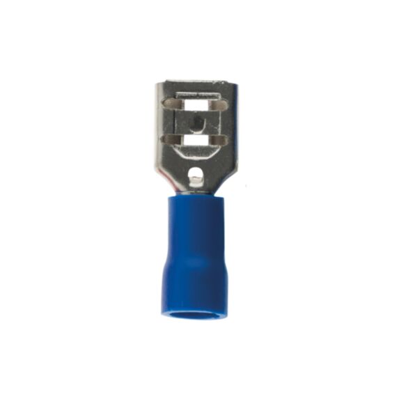 10 cosses bleus clips femelles 6,3 mm