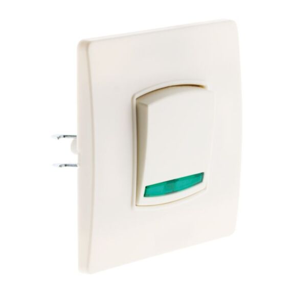 Va & vient voyant borne-auto vis+griffes blanc - diwone