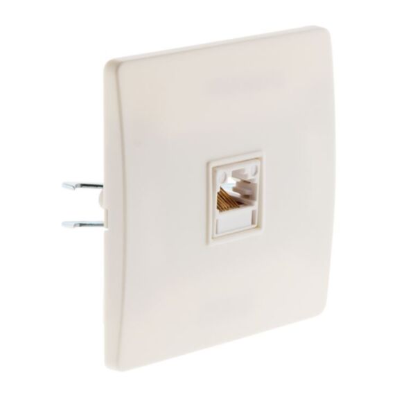 Prise telephone rj 45 vis + griffes blanc - diwone - INOTECH