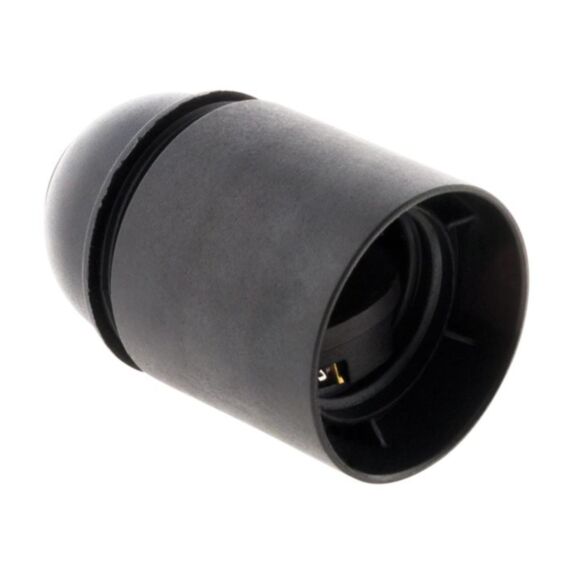 Douille E27 thermoplastique lisse noir - ZENITECH
