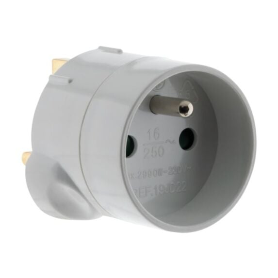 Adaptateur m uk / f france blanc - zenitech
