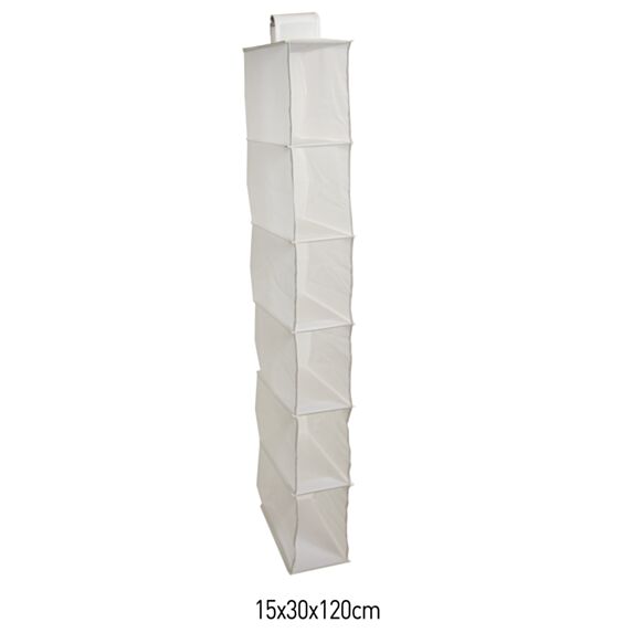 Rangement suspendu blanc PEVA 15 x 30 x 120 cm - KB8