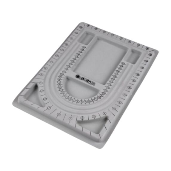 Plateau de création de bijoux 24 x 32 x 1,7 cm gris - HOMEA