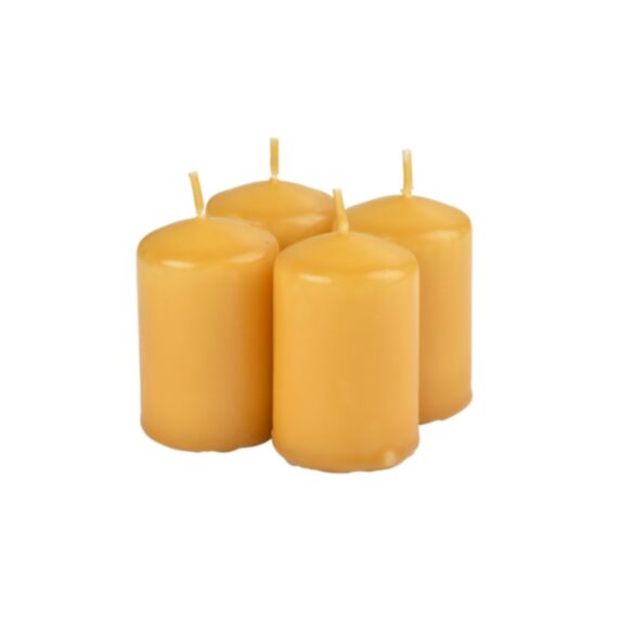 Set de 4 bougies pilier Essentiel orange épicée Ø4 x H6 cm - HOMEA
