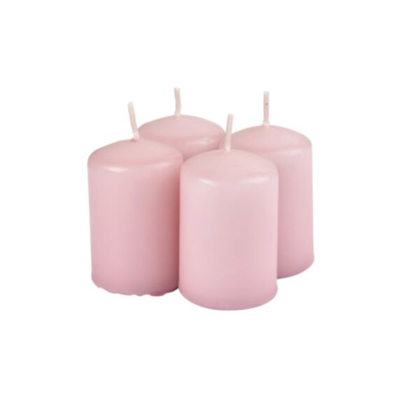 Set de 4 bougies pilier Essentiel cerisier en fleurs Ø4 x H6 cm - HOMEA