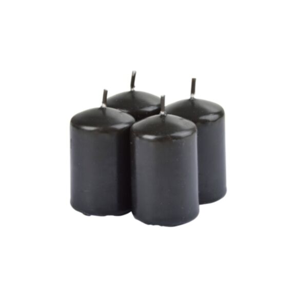 Set de 4 bougies pilier Essentiel bois de santal Ø4 x H6 cm - HOMEA