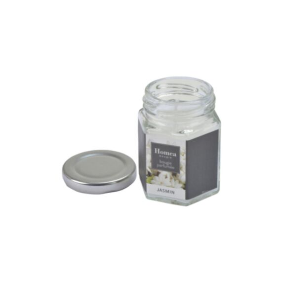 Bougie en pot couvercle Essentiel jasmin Ø5,5 x H5,5 cm - HOMEA