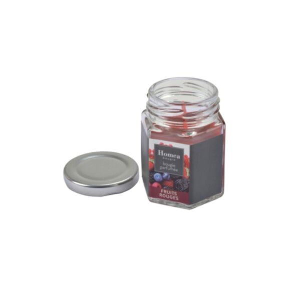 Bougie en pot couvercle Essentiel fruits rouges Ø5,5 x H5,5 cm - HOMEA