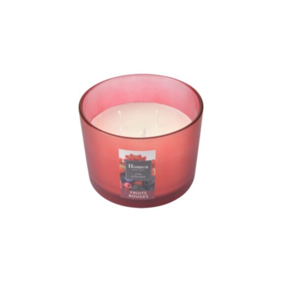 Bougie en pot Essentiel fruits rouges Ø11 x H8 cm - HOMEA