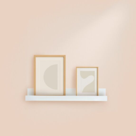 Étagère photo MDF 80x6x7cm blanc - HOMEA