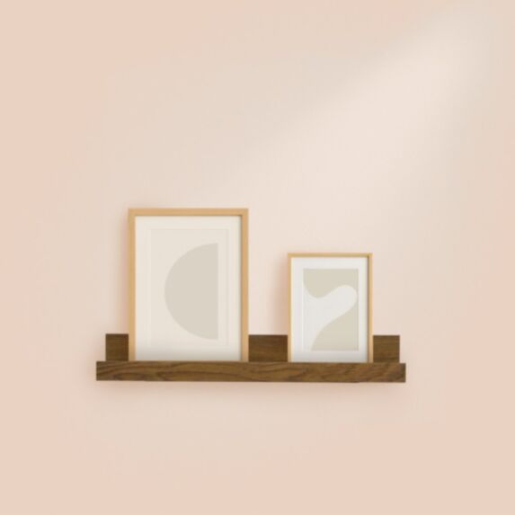 Étagère photo MDF 80x6x7cm acacia - HOMEA