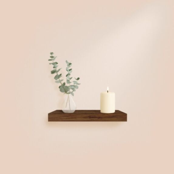 Etagère flottante MDF 50x22,8cm acacia - HOMEA