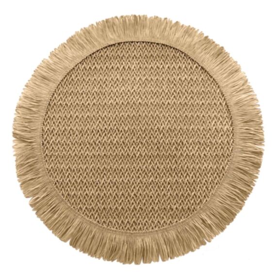 Set de table Pepita 38cm fibre papier camel - DOUCEUR D'INTERIEUR