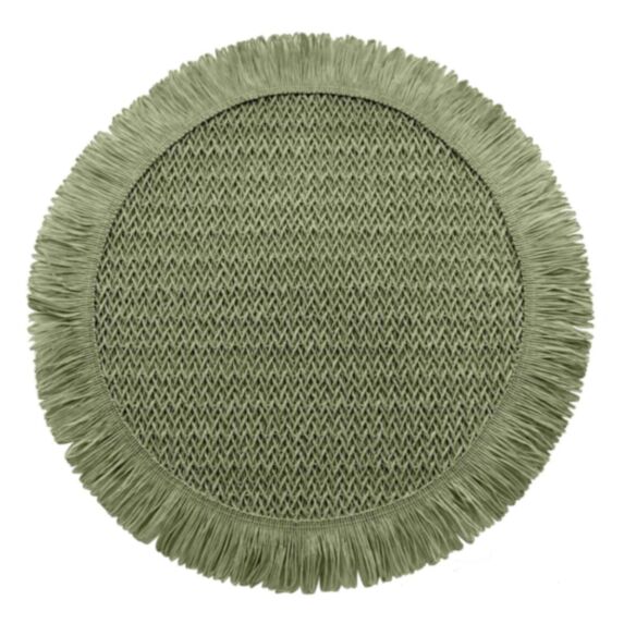 Set de table Pepita 38cm fibre papier sauge - DOUCEUR D'INTERIEUR