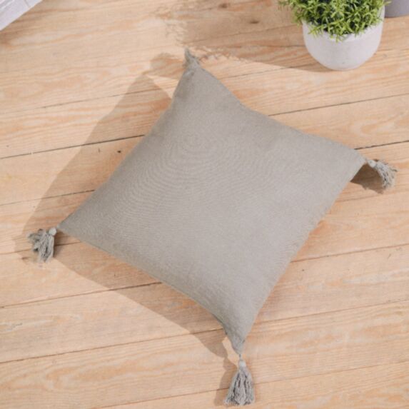 Coussin Spirit garden 40 x 40 cm gaze de coton sauge - TODAY