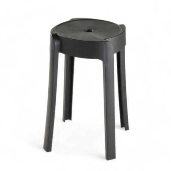 Tabouret d'appoint Ø30 x H45 cm noir - UTILITY