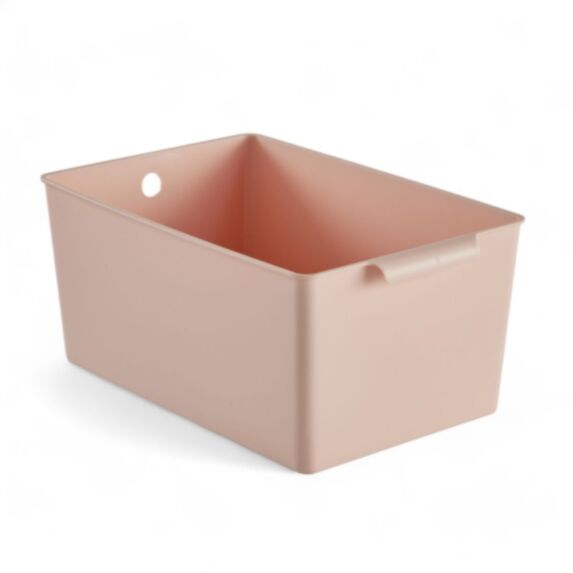Bac de rangement plastique 34 x 22 x 15 cm rose - UTILITY