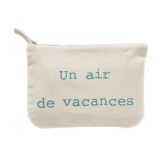 Pochette Sea Side 30 x 20 cm coton lavé écru assortiment - MAISON LEFEBVRE