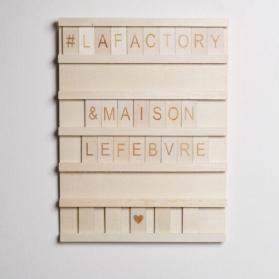 Cadre message personnalisable Simplicity 30 x 40 cm bois naturel - LA FACTORY