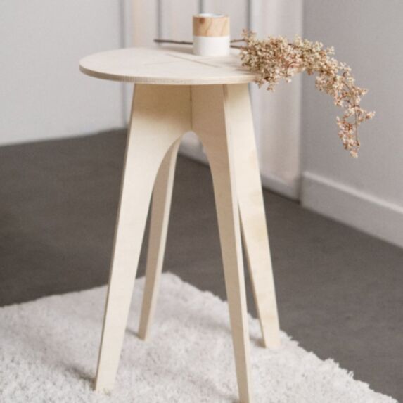 Table d'appoint Simplicity Ø40 x H60 cm bois naturel - LA FACTORY
