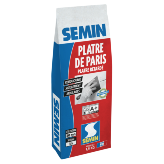 Plâtre de Paris, sac 1,5 kg - SEMIN
