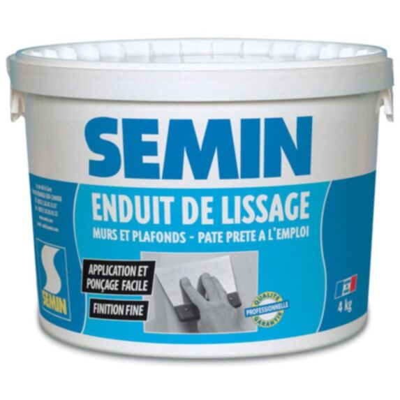 Enduit de lissage intérieur en pâte 4 kg - SEMIN