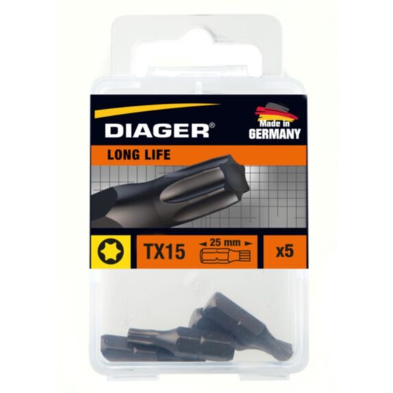 Embout Torx torsion TIN n°10 L.25
