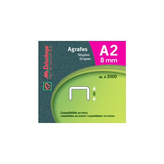 agrafes a2 - 8 mm - MR BRICOLAGE