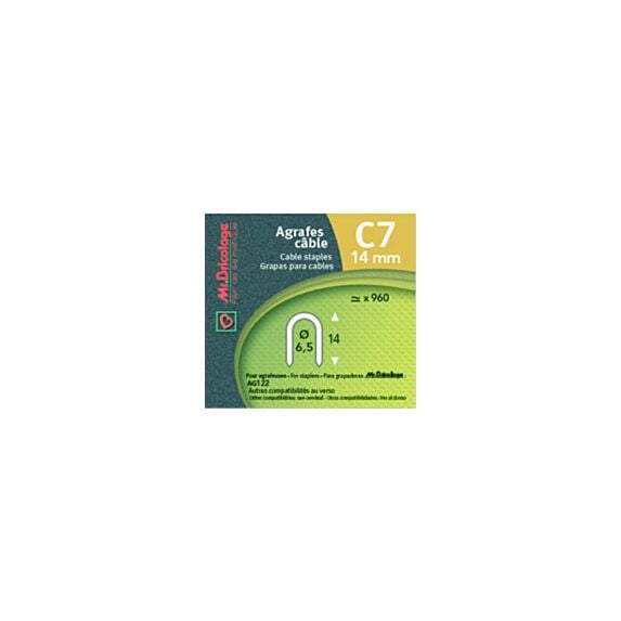 Agrafes pour câbles C7, 14 mm - MR BRICOLAGE
