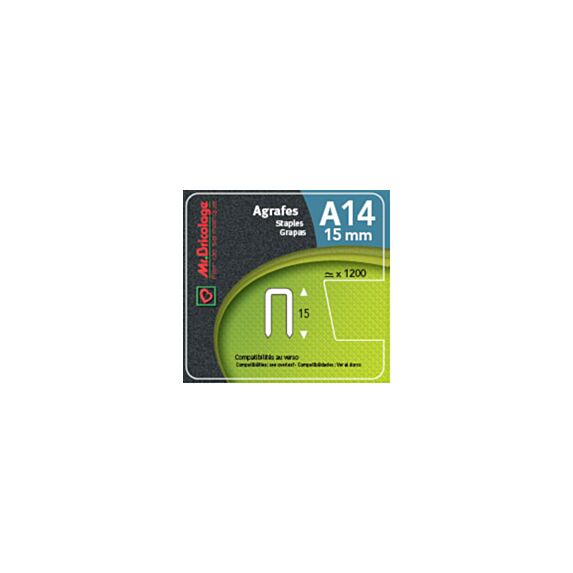 agrafes a14 - 15 mm - MR BRICOLAGE
