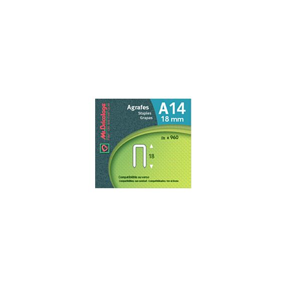 agrafes a14 - 18 mm - MR BRICOLAGE