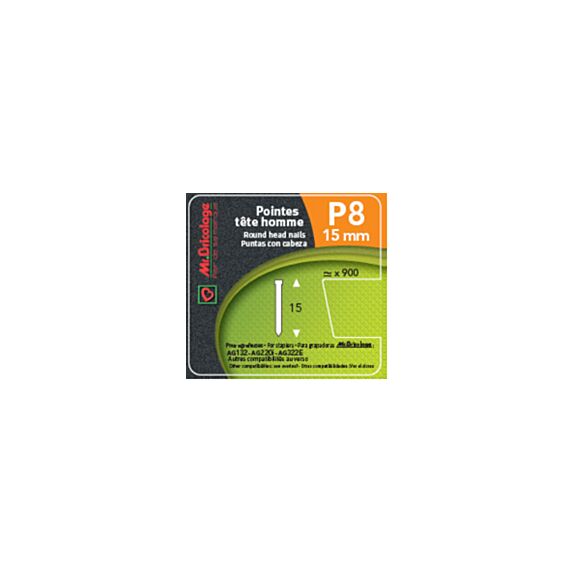pointes p8 - 15 mm - MR BRICOLAGE