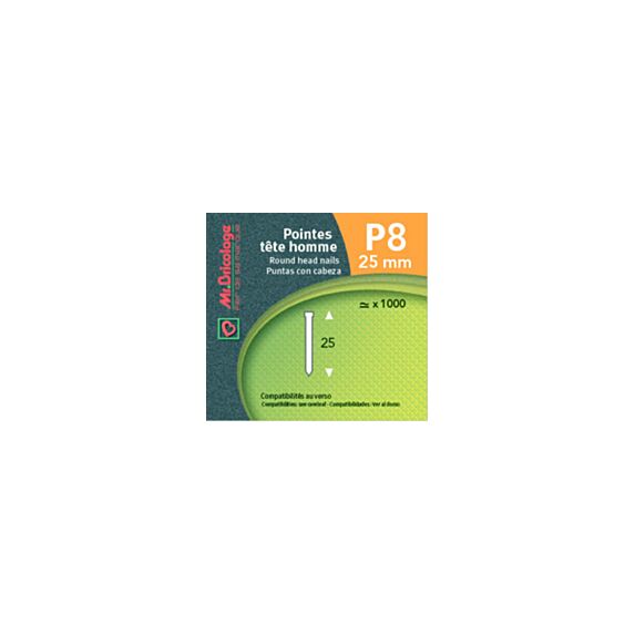 pointes p8 - 25 mm - MR BRICOLAGE