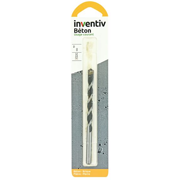 Foret béton Ø8 L240 x 50 mm - INVENTIV