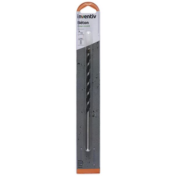 Foret béton LONG Ø10 x L200 mm - INVENTIV