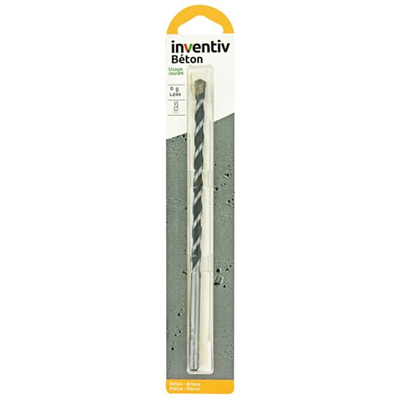 Foret béton long Ø8 x L200 mm - INVENTIV