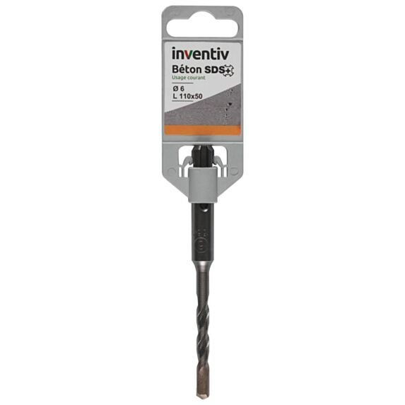 Foret béton SDS Ø6 L110 x 50 mm- INVENTIV