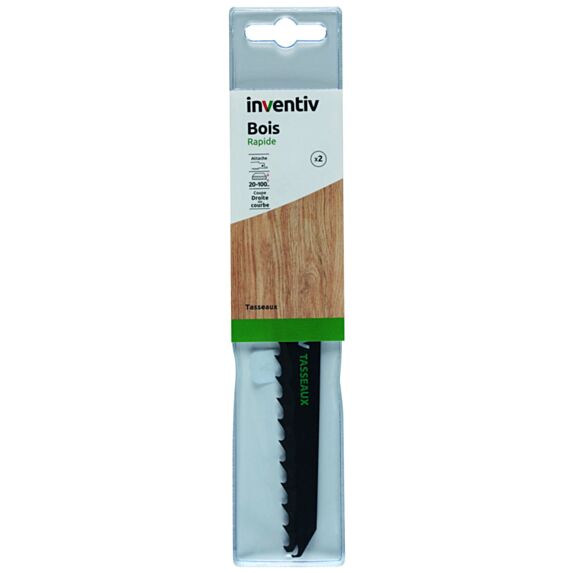 2 lames de sabre bois tasseaux CP 100 mm - INVENTIV