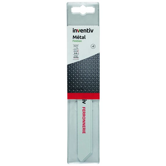 2 lames de sabre ferronerie CP 3 à 8 mm - INVENTIV