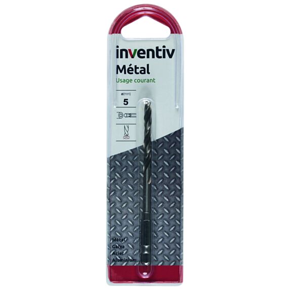 Mèche hexagonale métal Ø5 mm - INVENTIV