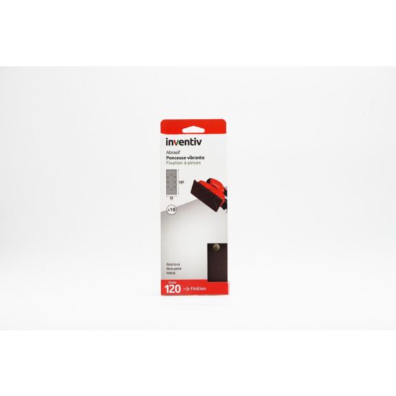 10 Patins trous ovales 93x230mm Grain 120 - INVENTIV