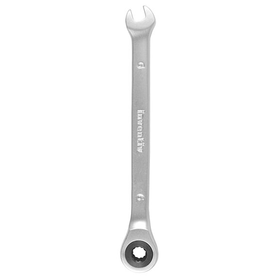 Clé mixte à cliquet 6mm chrome vanadium - INVENTIV