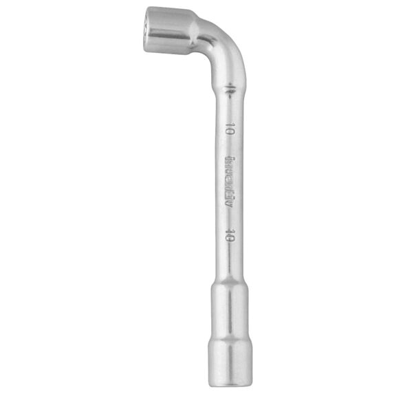 Clé à pipe débouchée 10mm 6/12 pans chrome vanadium - INVENTIV